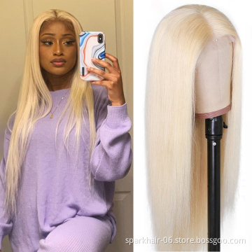 613 Frontal Wigs For Black Women Human Hair Virgin Cuticle Aligned Hair blond Hd Lace Closure Wig Straight 613 Full Lace Wigs